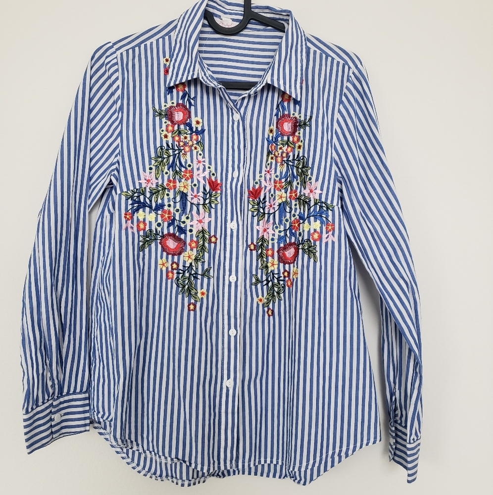 Embroidery button down shirt